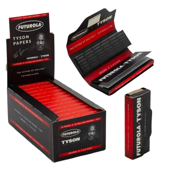 futurola tyson 2.0 unbleached 1 size tips rolling papers 24 1