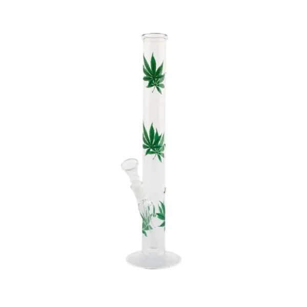 greenline glass bong with leaf 1